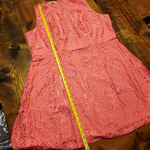 Maurices coral sleeveless lace dress Size 24 NEW - Picture 7 of 15